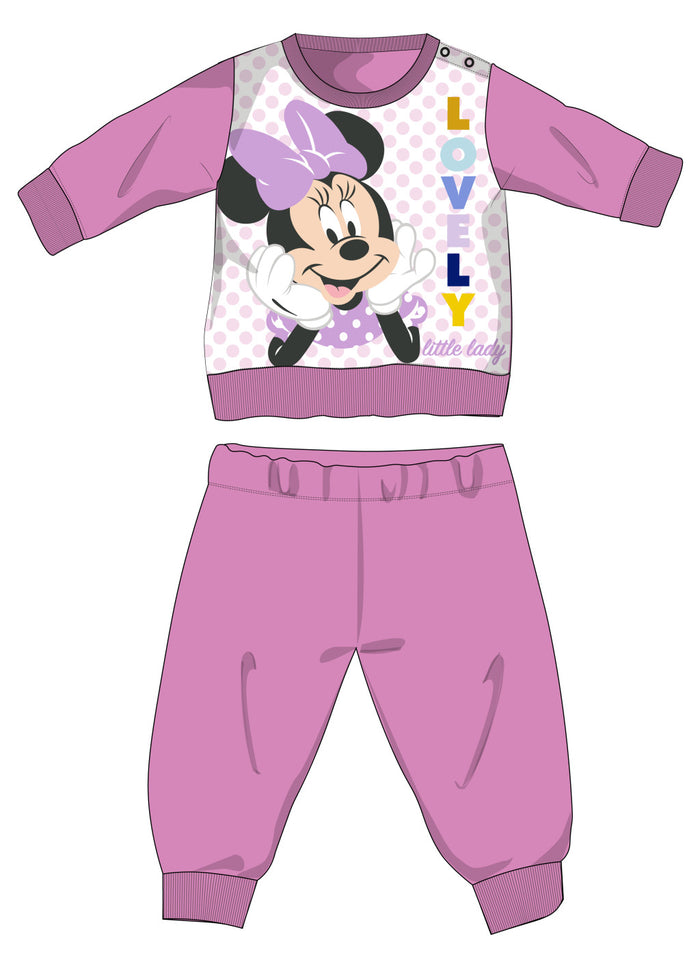Rózsaszín Disney Minnie egér baba polár pizsama 92-es méretben