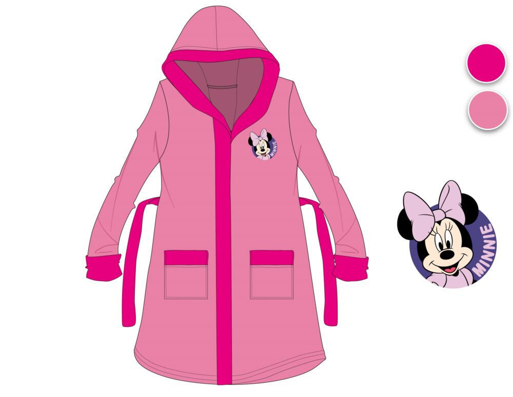 Rózsaszín Disney Minnie egér kapucnis gyerekköntös