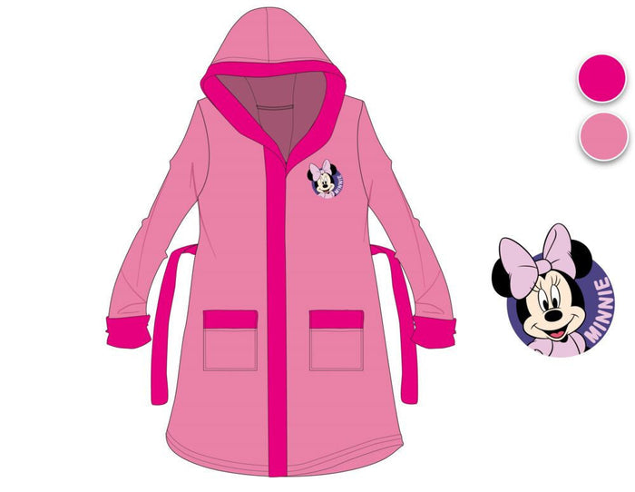 Rózsaszín Disney Minnie egér kapucnis gyerekköntös 98-104-es méretben