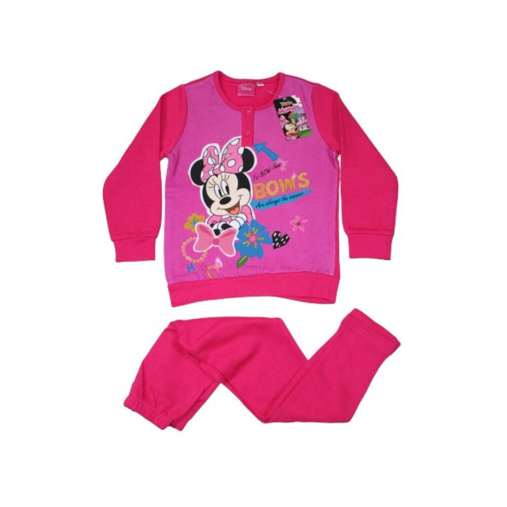 Pink téli flanel gyerek pizsama Minnie egér mintával