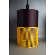Loom Moro Aura 3D printed lamp in cocoa brown and golden yellow