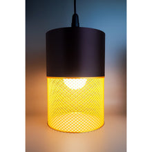 Loom Moro Aura 3D printed lamp in cocoa brown and golden yellow