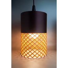 Vertex Moro Dune 3D printed pendant lamp in warm ochre yellow and dark brown