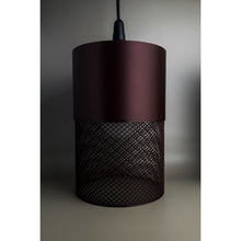 Loom Moro Max dark cocoa brown 3D printed pendant light with textured lower shade