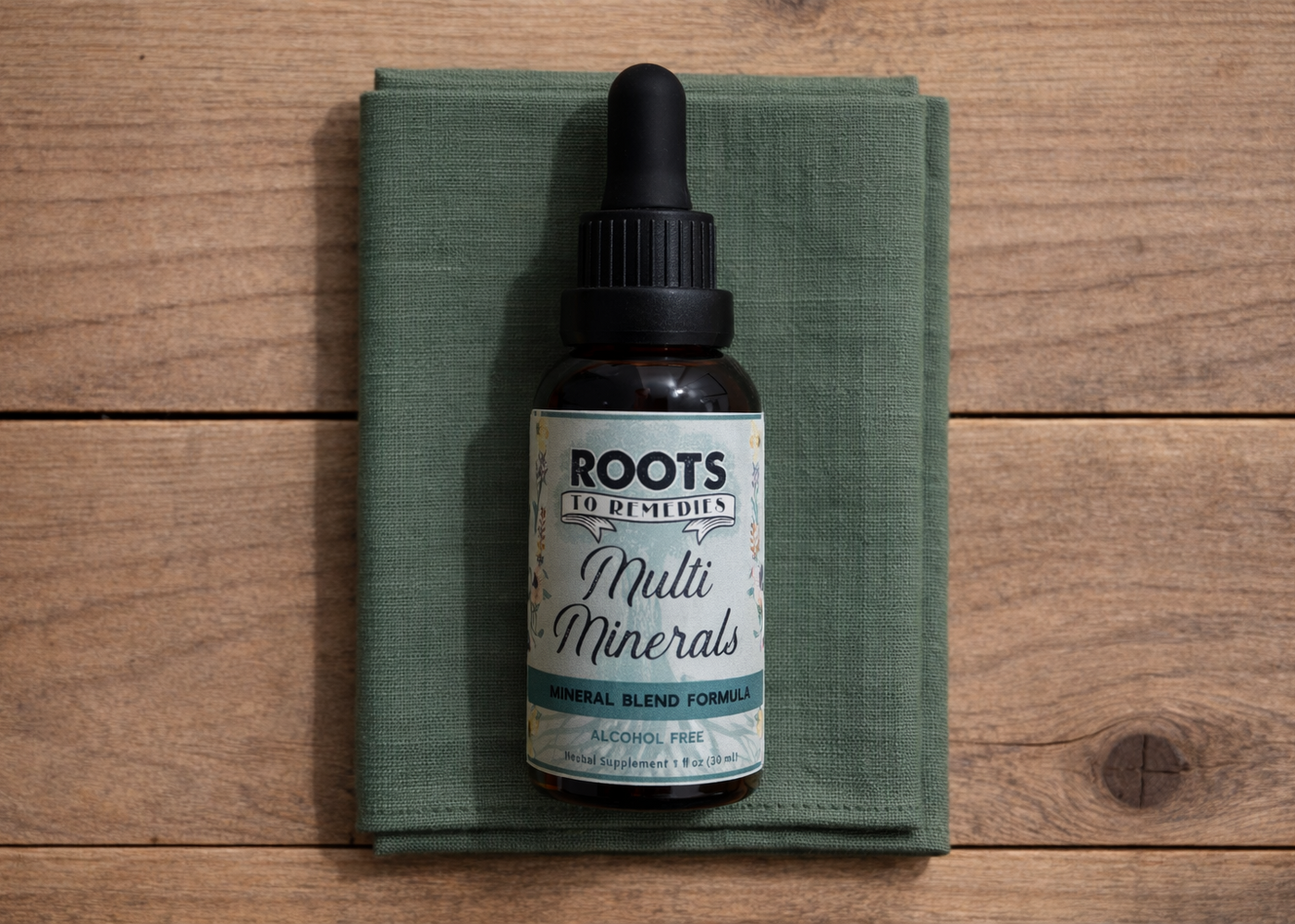 Multi Minerals herbal extract bottle for plant-based mineral support