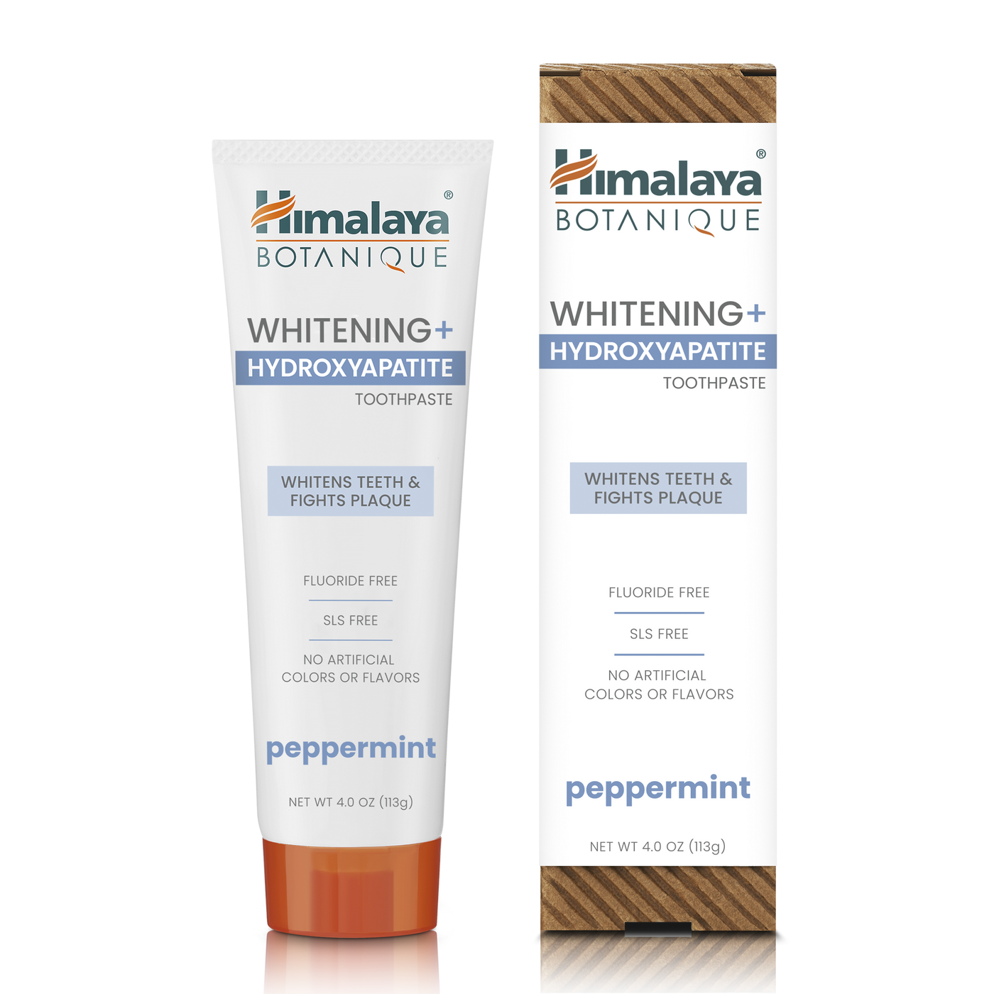 Himalaya Botanique Whitening+ peppermint hydroxyapatite toothpaste 113g tube