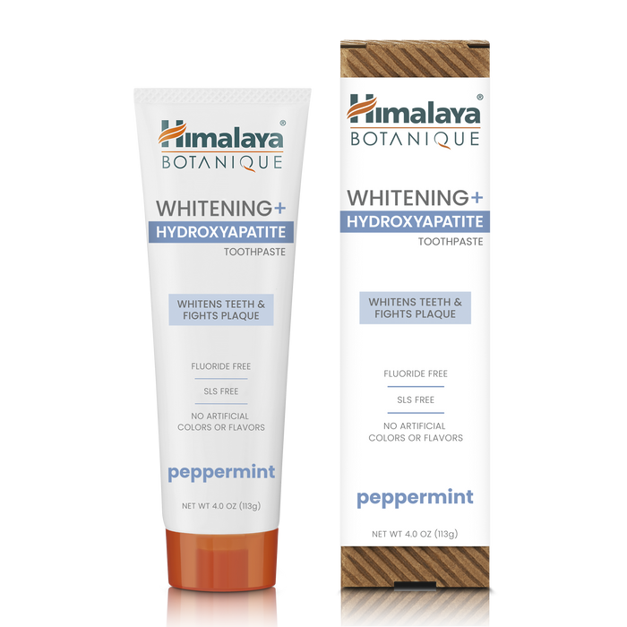 Himalaya Botanique Whitening+ peppermint hydroxyapatite toothpaste 113g tube