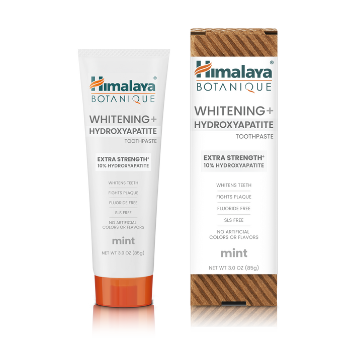 Himalaya Botanique Whitening+ Hydroxyapatite extra strength mint toothpaste 85g tube
