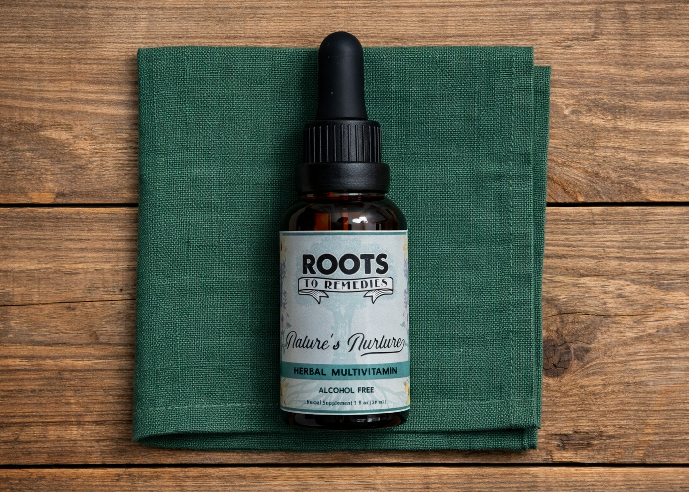 Nature’s Nurture multivitamin herbal extract bottle