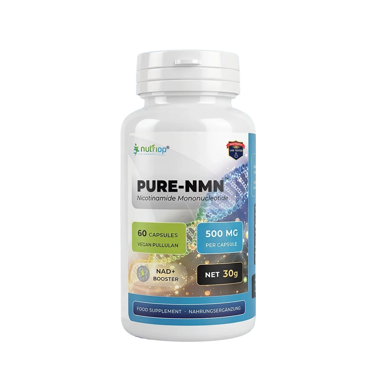 Nutriop® Pure-NMN 500mg - Advanced NAD+ Precursor (60 Capsules)-0