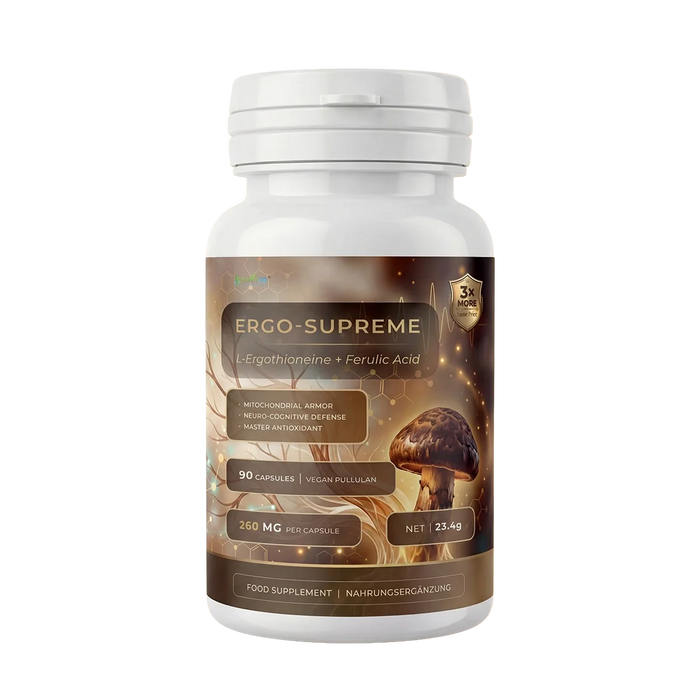 Nutriop® ERGO-SUPREME — Bio-Fermented L-Ergothioneine & Ferulic Acid (90 Capsules)-0