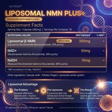 Nutriop® Max Strength Liposomal NMN PLUS+: Advanced Absorption NAD+ Complex (50 Capsules)-2