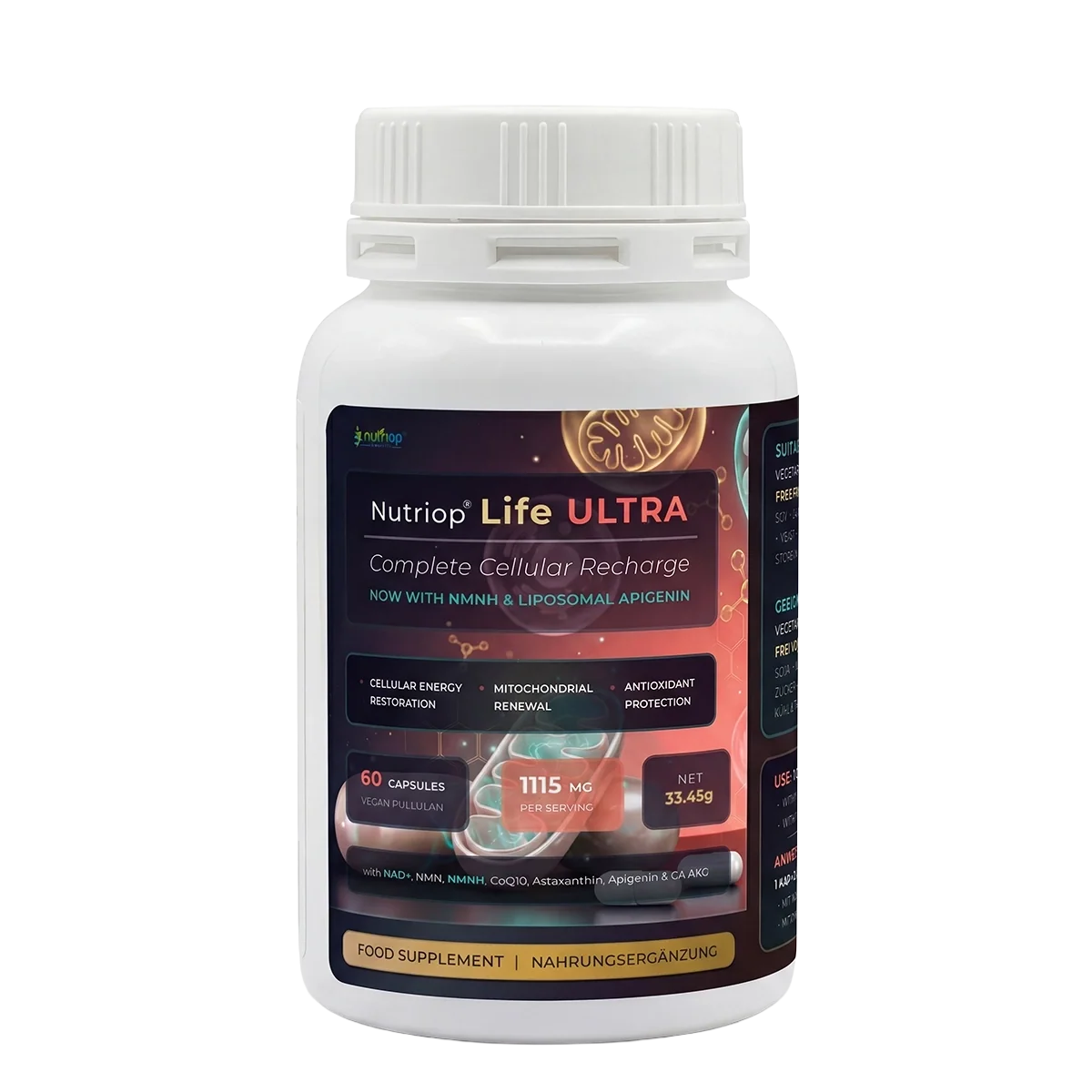 Nutriop® Life ULTRA - Advanced Multi-Pathway Longevity Stack (1115mg)-0