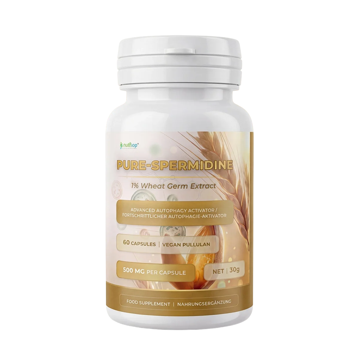 Nutriop® Pure Spermidine 10mg — Advanced Autophagy Activator (60 Capsules)-0
