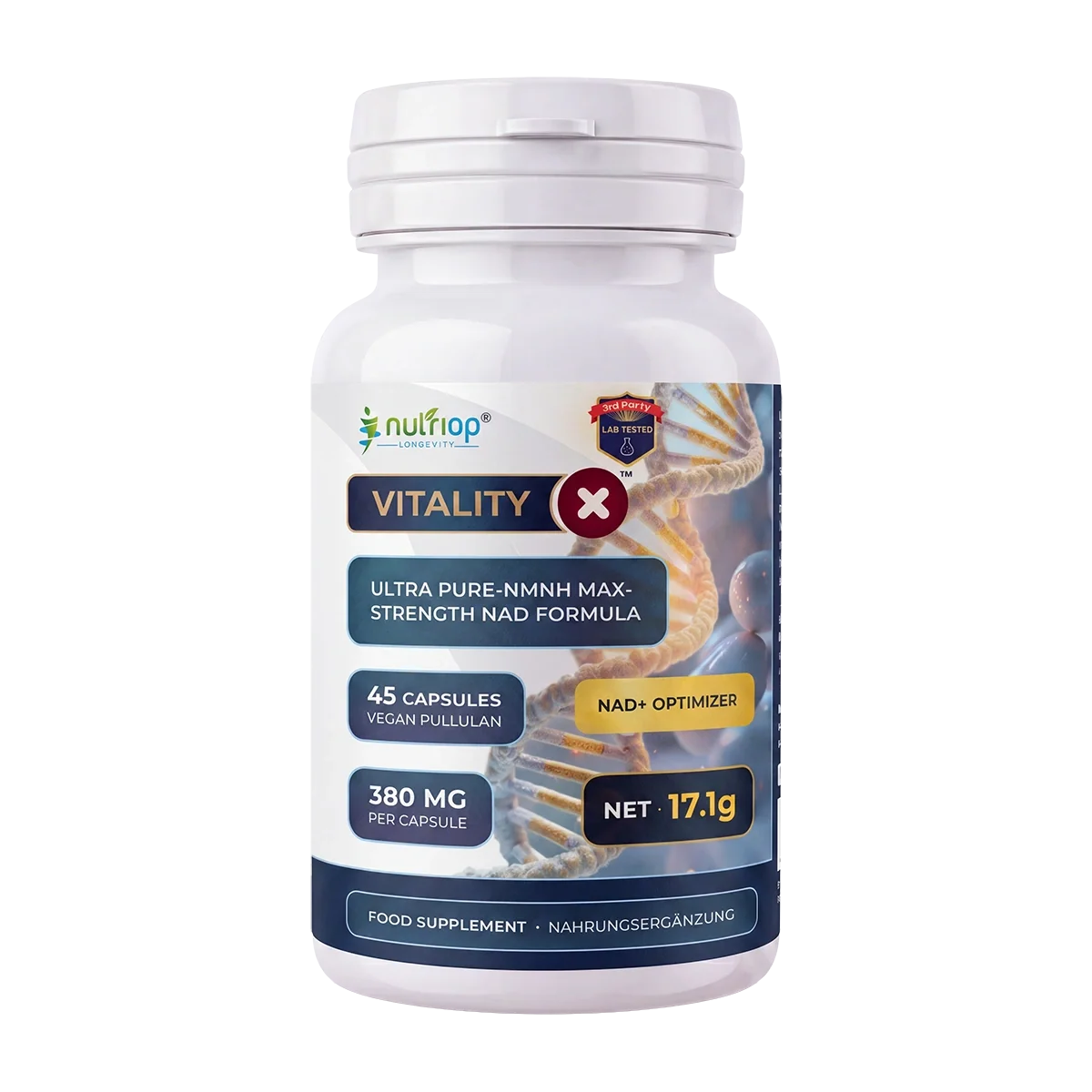 Nutriop® Vitality-X™ - Advanced NMNH & NAD+ Cellular Matrix (45 Capsules)-0