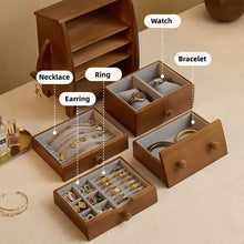 Robot-shaped solid wood jewelry box for organizing rings, necklaces, and bracelets