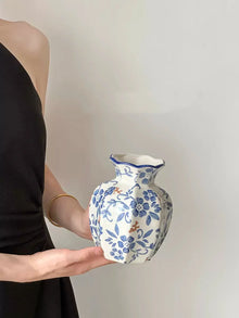 Elegant ceramic vase for flowers and home decor