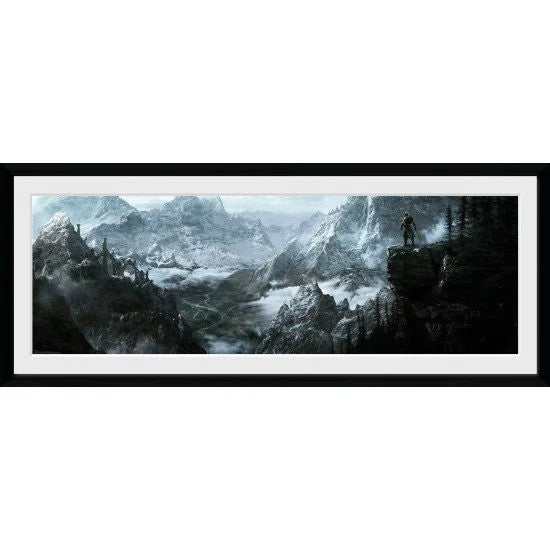 Skyrim - keretezett kép "Tájkép" (30x75)-0