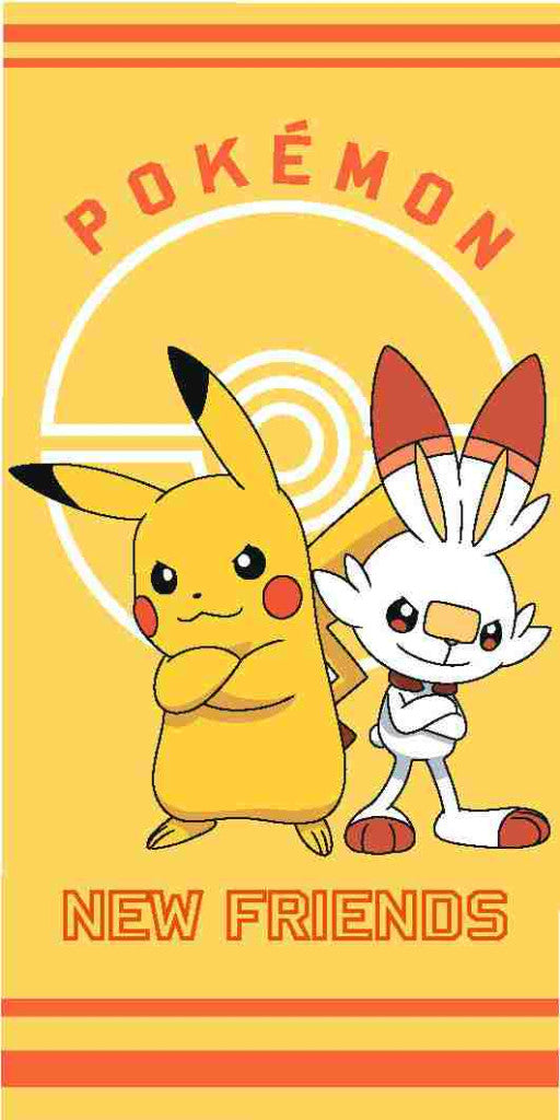 Pokémon mintás pamut törölköző 70 × 140 cm