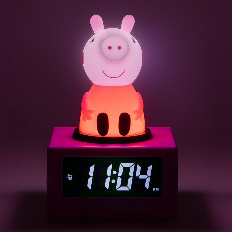 Peppa malac ébresztőóra éjjeli lámpával