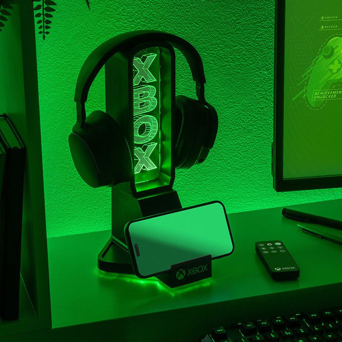 Xbox LED neon gamer fejhallgató- és telefontartó állvány