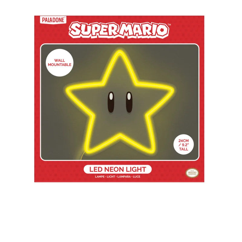 Super Mario SuperStar falra szerelhető LED neonvilágítás