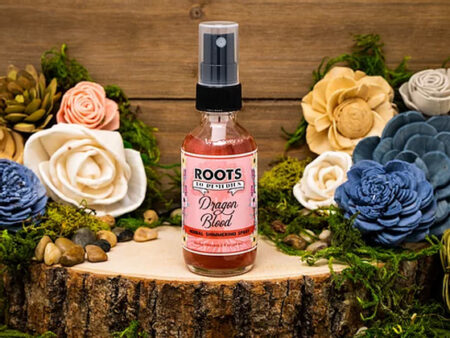 Dragon Blood shimmering body spray bottle