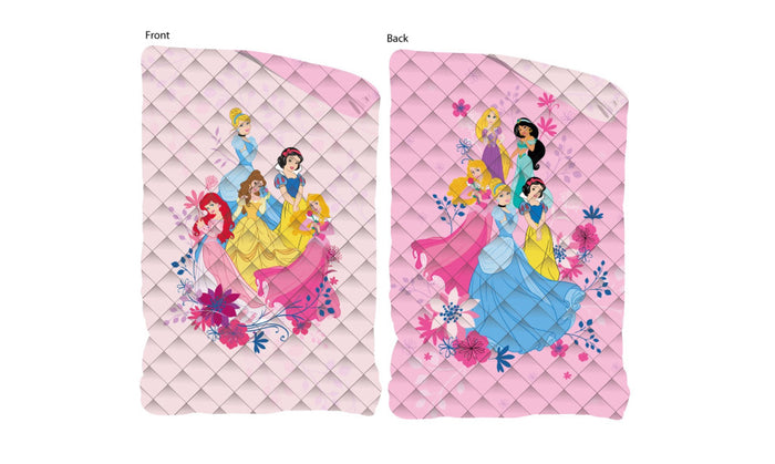 Disney Hercegnők mintás kétoldalas ágytakaró 170 x 260 cm