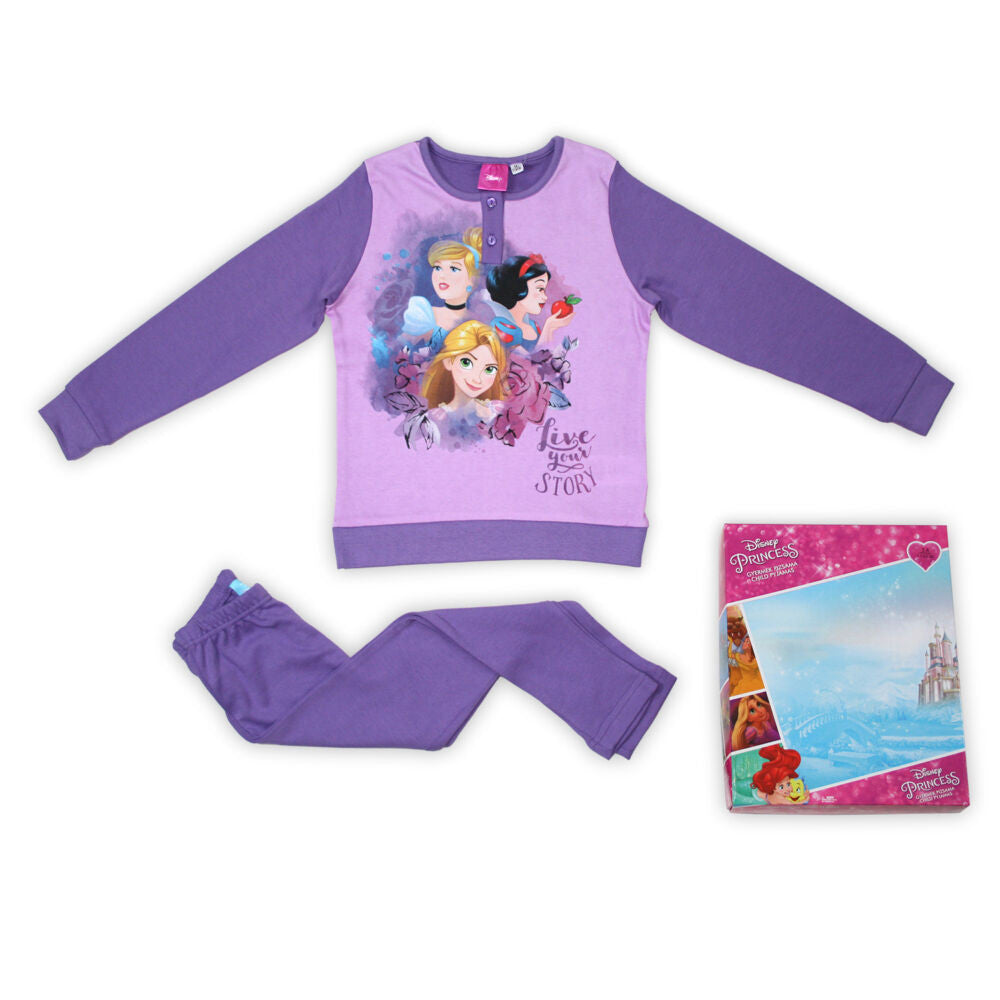 Lila Disney hercegnős téli gyerek pizsama 98-as méretben