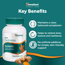 Himalaya Skin Wellness Turmeric 60 tablets food supplement bottle