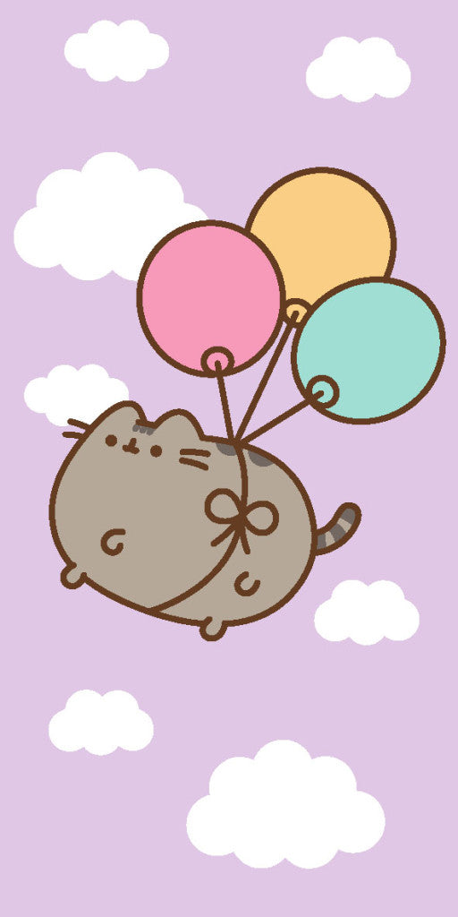 Pusheen cica mintás pamut törölköző 70 × 140 cm