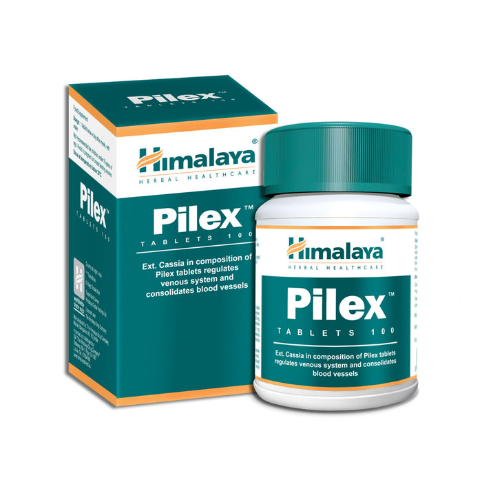 Himalaya Pilex herbal food supplement tablets, 100 count pack