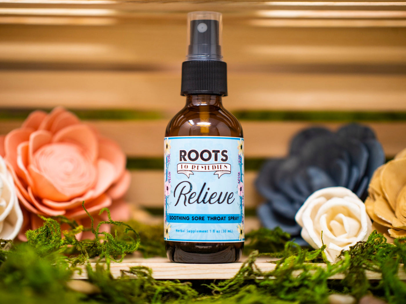 Relieve Soothing Throat Spray 1 oz bottle