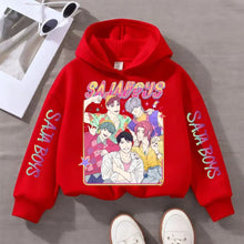 KPop ihletésű színes gyerek kapucnis pulóver