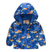 Kapucnis, cipzáras gyerek széldzseki