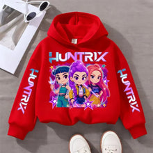KPop ihletésű színes gyerek kapucnis pulóver