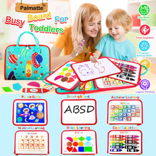 Szivárványos Montessori busy board kisgyermekeknek