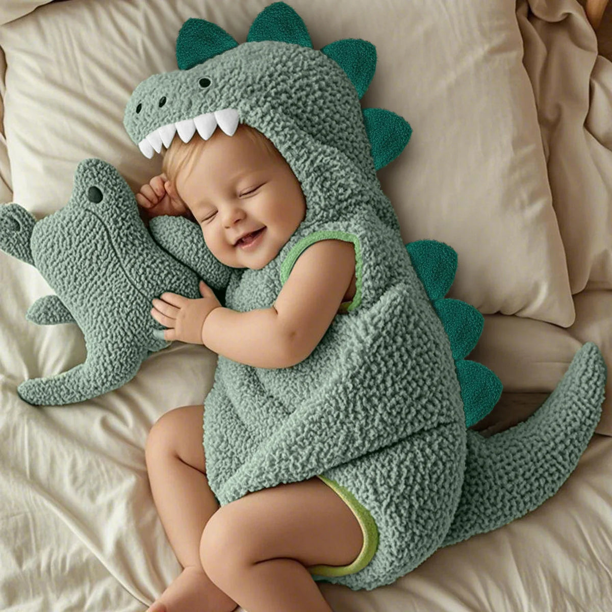 Baby Dinosaur Romper Costume – 0–18 Months-0