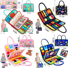 Szivárványos Montessori busy board kisgyermekeknek