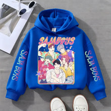 KPop ihletésű színes gyerek kapucnis pulóver
