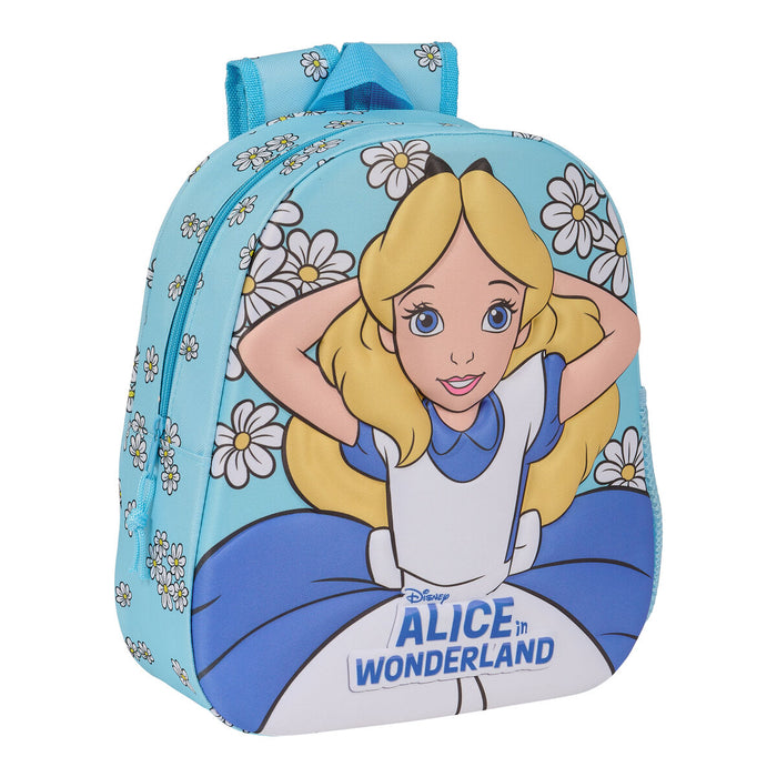 Világoskék Disney Alice Csodaországban 3D gyerek hátizsák