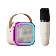 Fehér mini Bluetooth karaoke szett 1 mikrofonnal