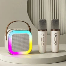Fehér mini Bluetooth karaoke szett 1 mikrofonnal