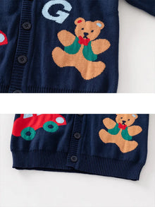Kids V-Neck Knit Cardigan – Ages 2–6-4