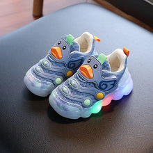 Kék LED-es világító baba sportcipő