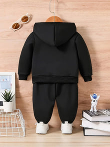Baby Boys Fleece Hoodie Set – Ages 6M–3Y-1