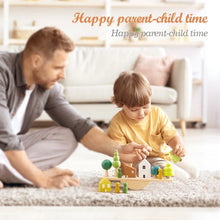 Montessori fa fűzős és egyensúlyozó játék