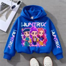 KPop ihletésű színes gyerek kapucnis pulóver