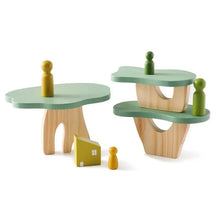 Montessori fa fűzős és egyensúlyozó játék