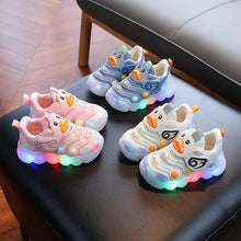 Kék LED-es világító baba sportcipő